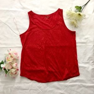 BOGO Red Snake Skin Printed Tank Top